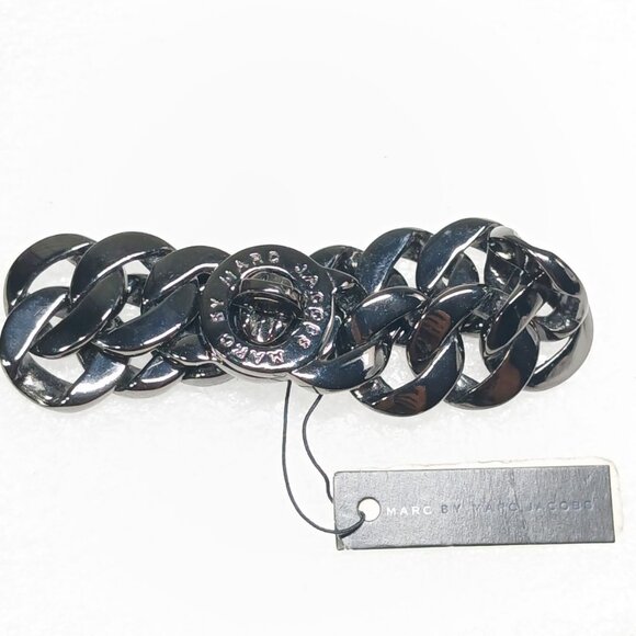 Marc by Marc Jacobs Black Chunky Chain Bracelet 7" 9.2g NWT - Picture 7 of 12